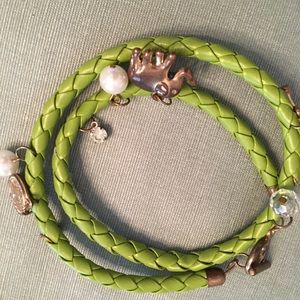 Funky lime green wrap bracelet